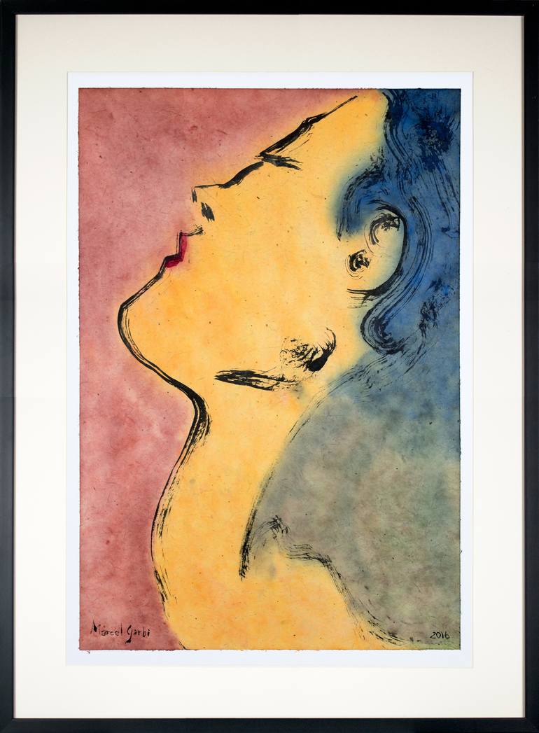 Original Illustration Women Painting by Marcel Garbi