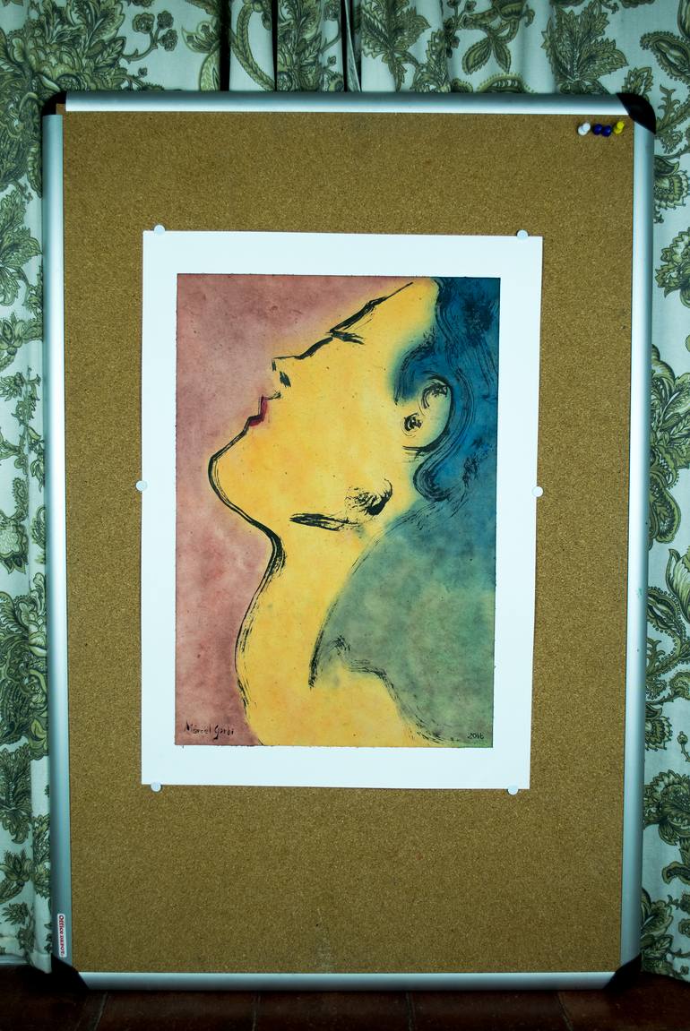 Original Illustration Women Painting by Marcel Garbi