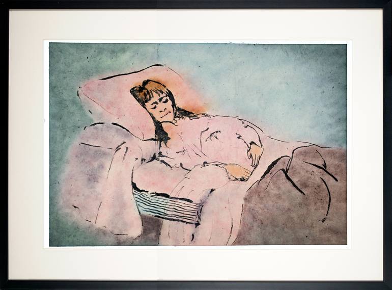Original Fine Art Women Painting by Marcel Garbi
