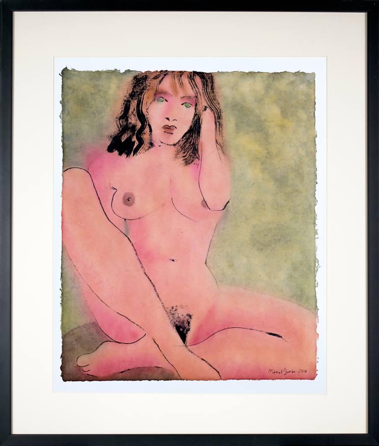 Original Fine Art Nude Painting by Marcel Garbi