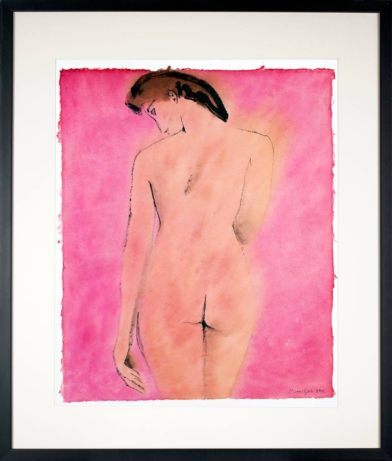 Original Fine Art Nude Painting by Marcel Garbi