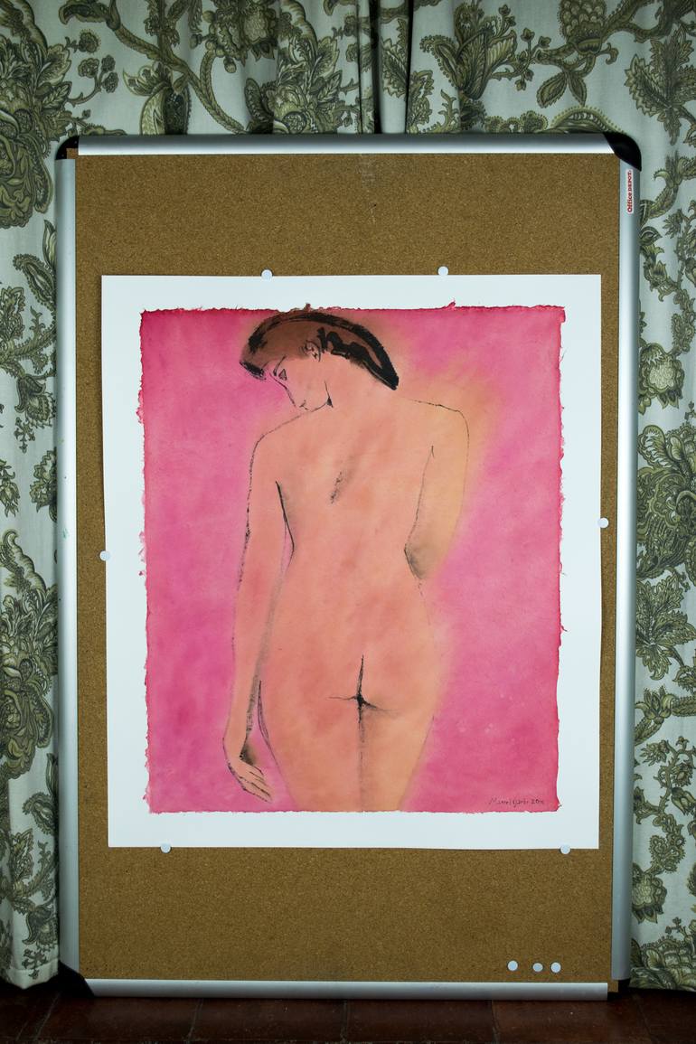 Original Fine Art Nude Painting by Marcel Garbi