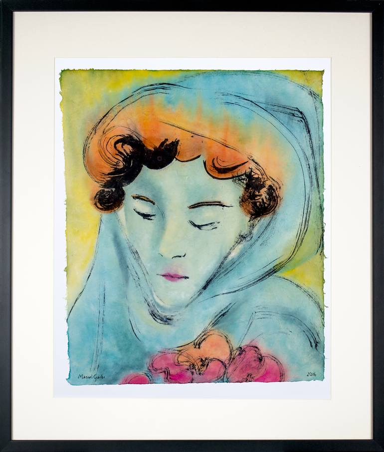 Original Modern Portrait Painting by Marcel Garbi