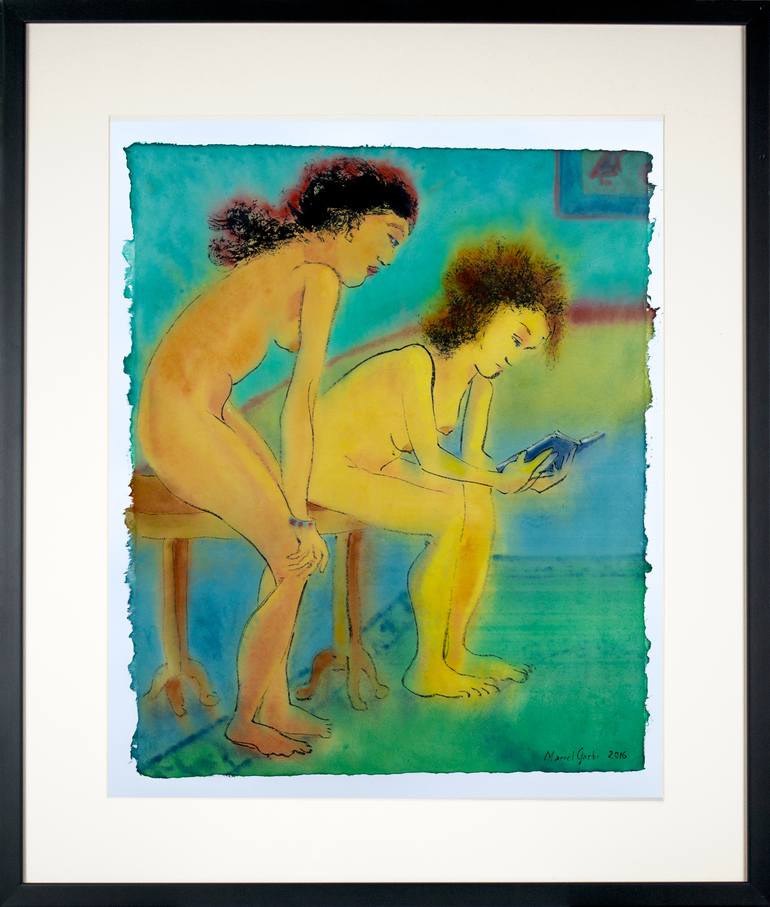 Original Modern Nude Painting by Marcel Garbi