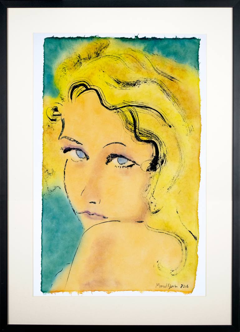 Original Modern Portrait Painting by Marcel Garbi