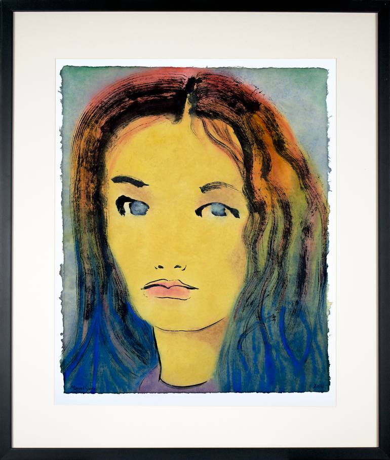 Original Expressionism People Painting by Marcel Garbi