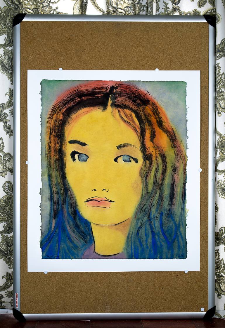 Original Expressionism People Painting by Marcel Garbi