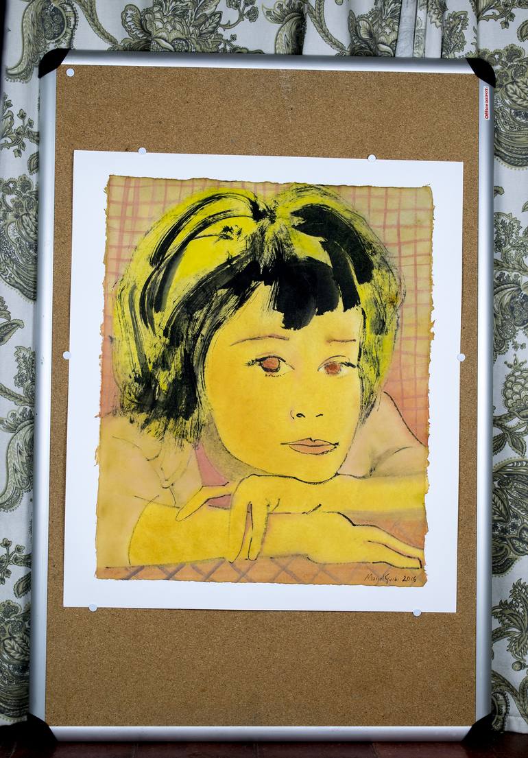 Original Modern Portrait Painting by Marcel Garbi