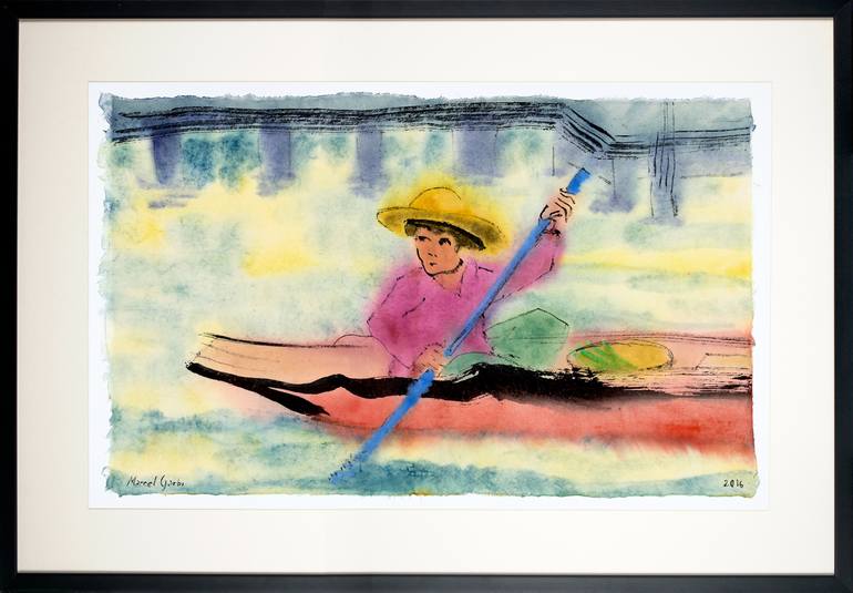 Original Boat Painting by Marcel Garbi