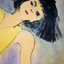 Ink and Watercolours on Japanese traditional hand-made paper (43cm x 26cm approx.) mounted onto cartridge paper (50cm x 33cm approx.) with dry mounting tissue.