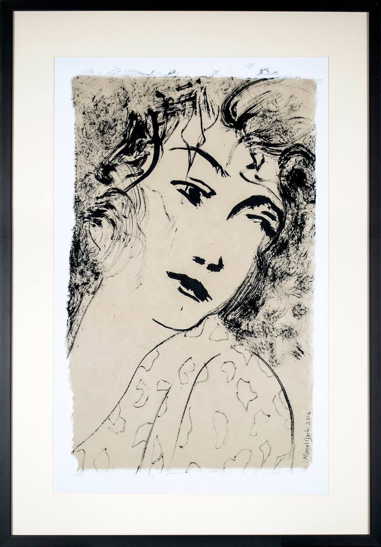 Original Women Drawing by Marcel Garbi