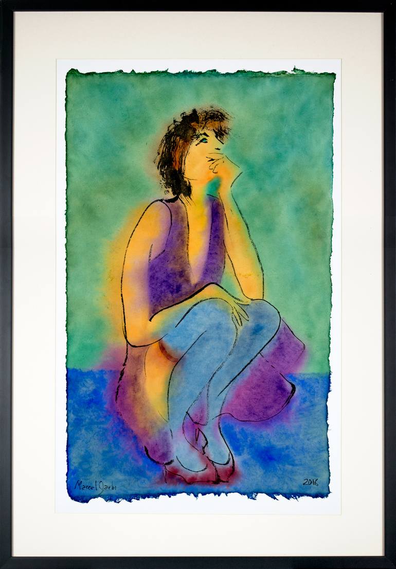 Original Fashion Painting by Marcel Garbi