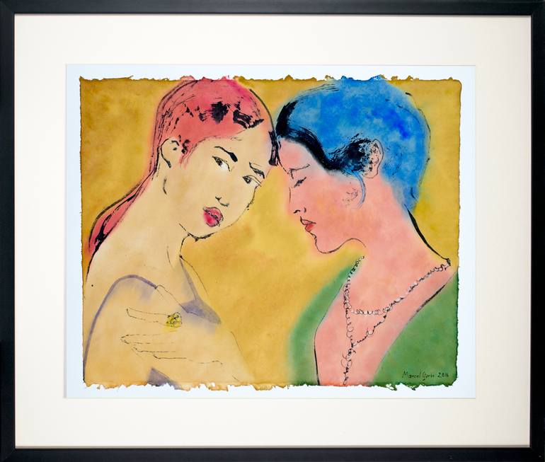 Original Modern Portrait Painting by Marcel Garbi