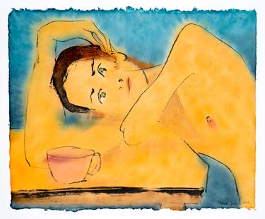 Original Modern Nude Drawings by Marcel Garbi