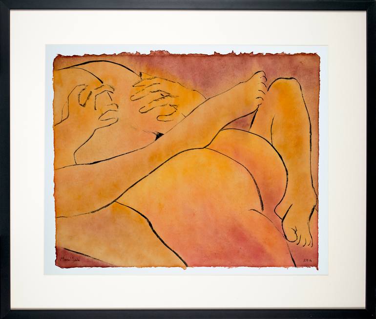 Original Modern Erotic Drawing by Marcel Garbi