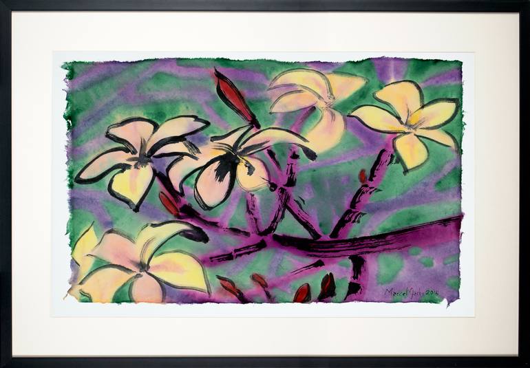 Original Floral Drawing by Marcel Garbi