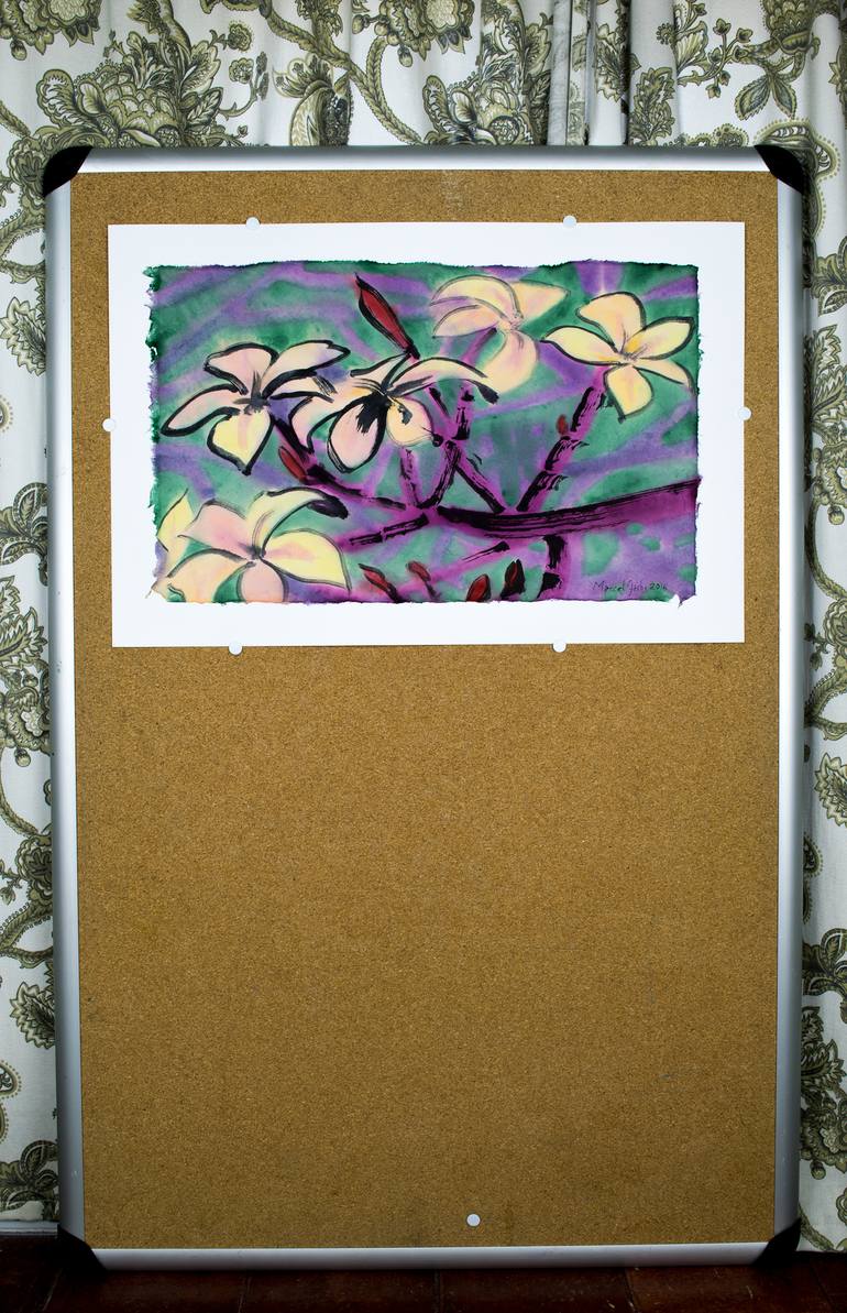 Original Minimalism Floral Drawing by Marcel Garbi