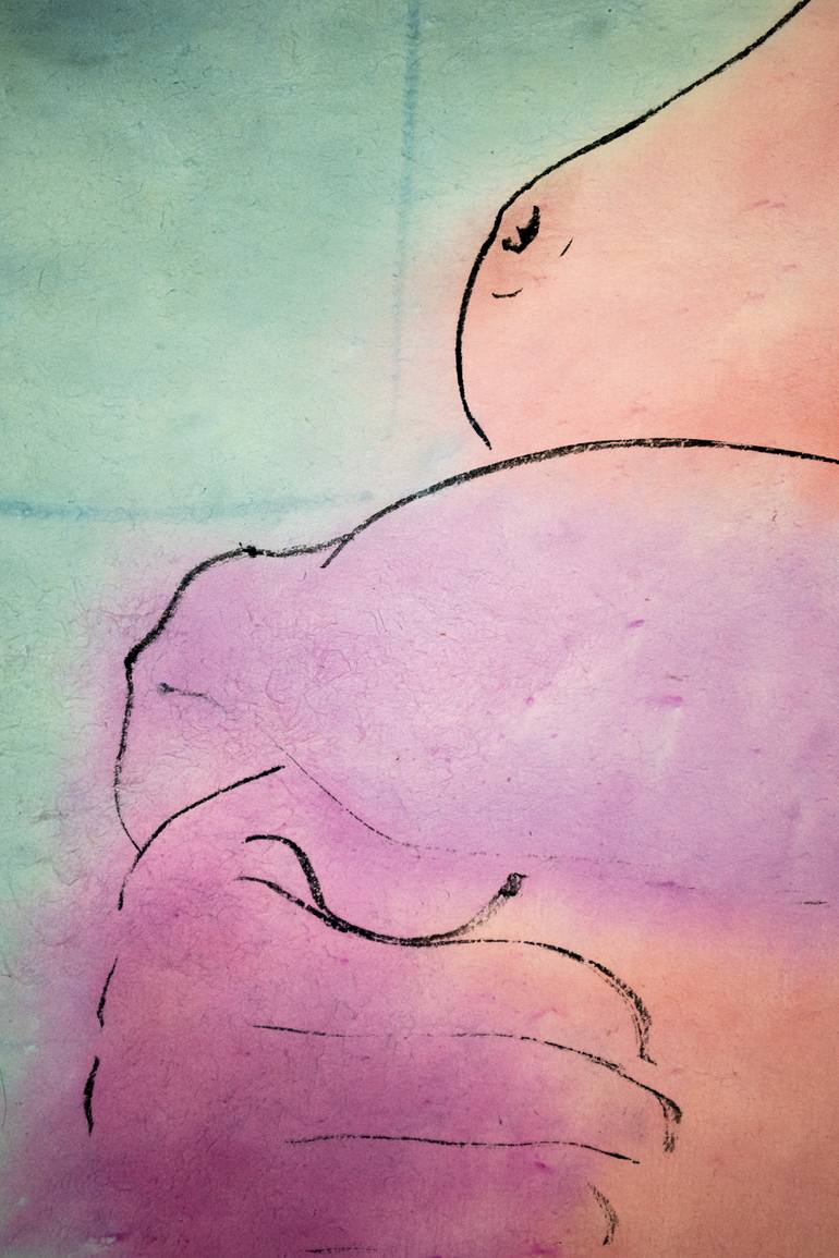 Original Expressionism Nude Drawing by Marcel Garbi