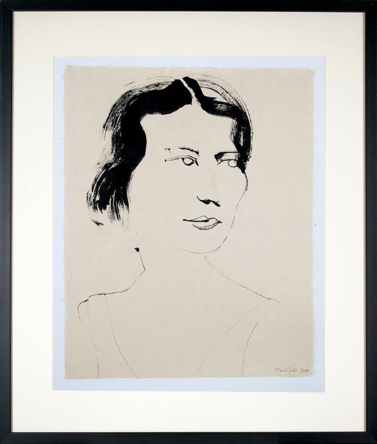 Original Minimalism Portrait Drawing by Marcel Garbi