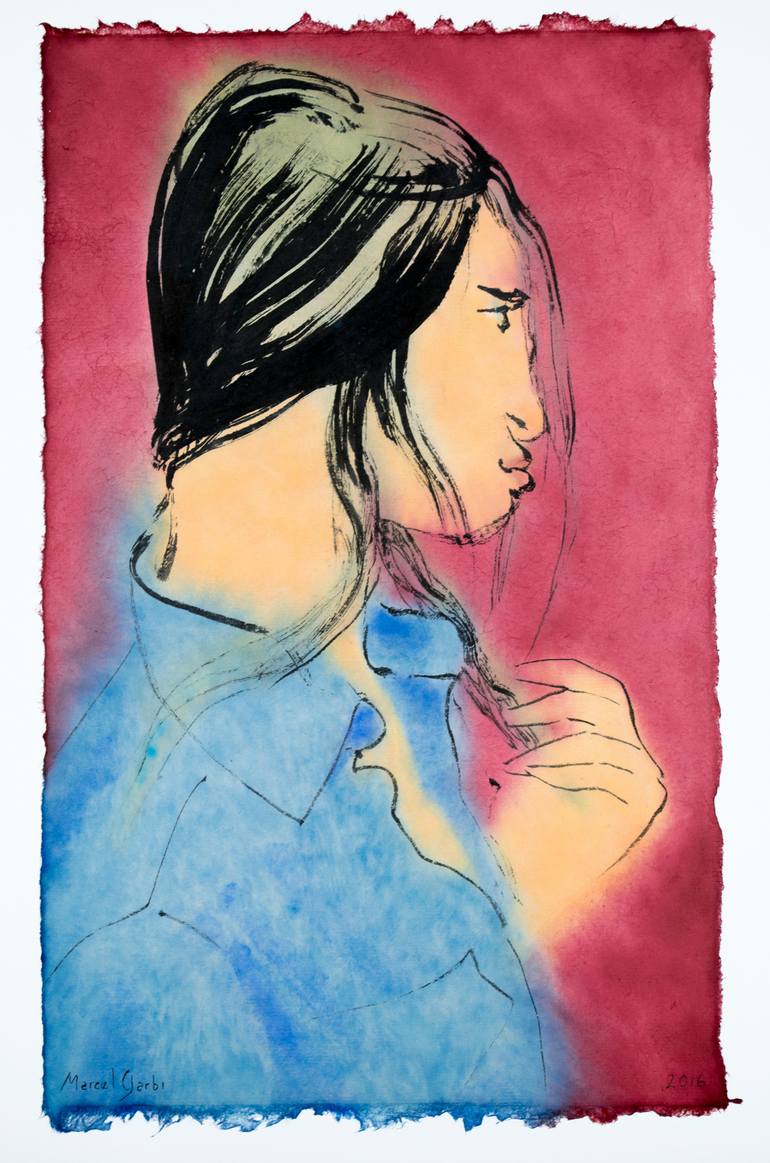 Original Minimalism Women Paintings by Marcel Garbi
