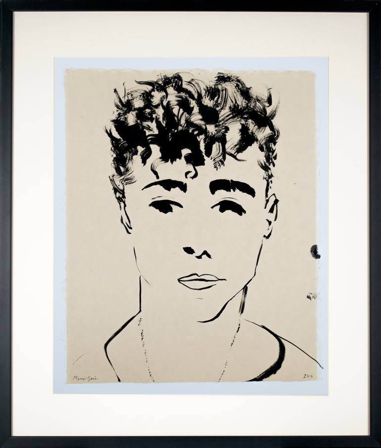 Original Portrait Drawing by Marcel Garbi