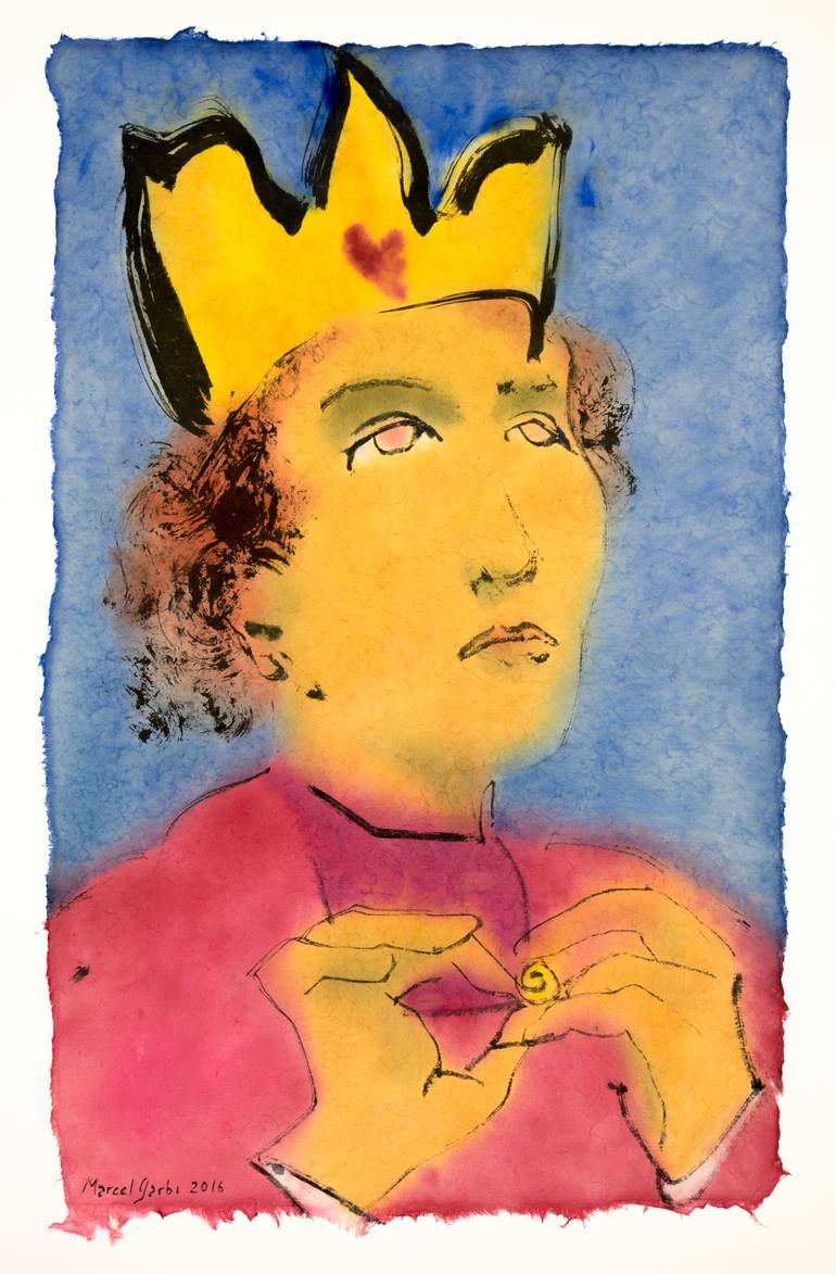 The King of Hearts Painting by Marcel Garbi | Saatchi Art