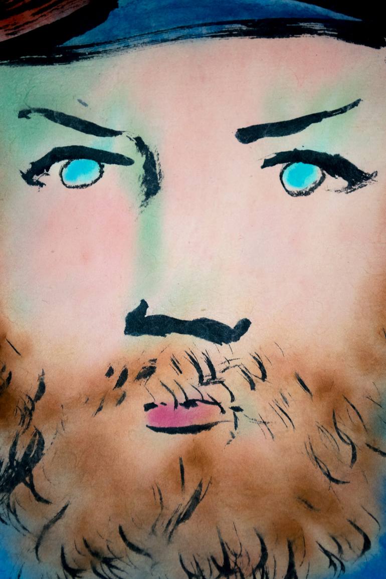 Original Expressionism People Painting by Marcel Garbi