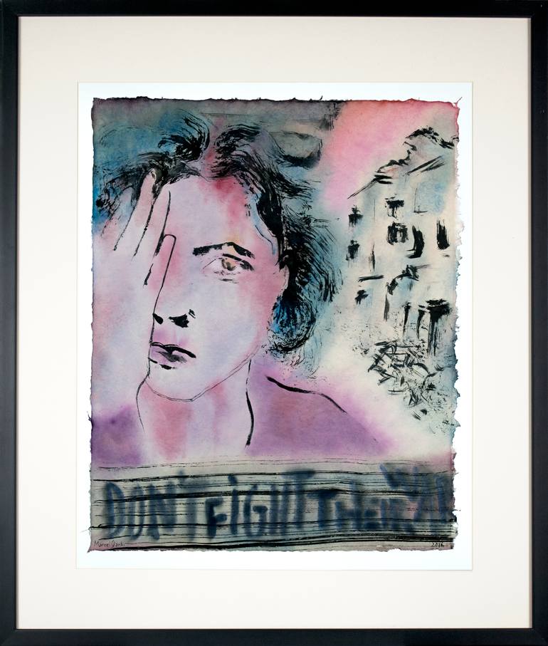 Original Expressionism Politics Painting by Marcel Garbi