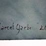 Ink and Watercolours on Phillipine gampi paper brownish tone with sparse dark flecks Natural sized (82cm x 57cm approx.) mounted onto cartridge paper (59cm x 84cm approx.) with hot press dry mounting tissue.