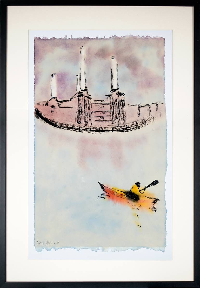 Original Expressionism Cities Painting by Marcel Garbi