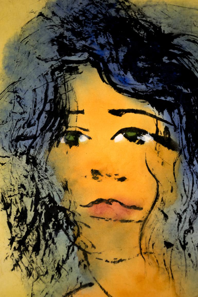 Original Expressionism Women Painting by Marcel Garbi