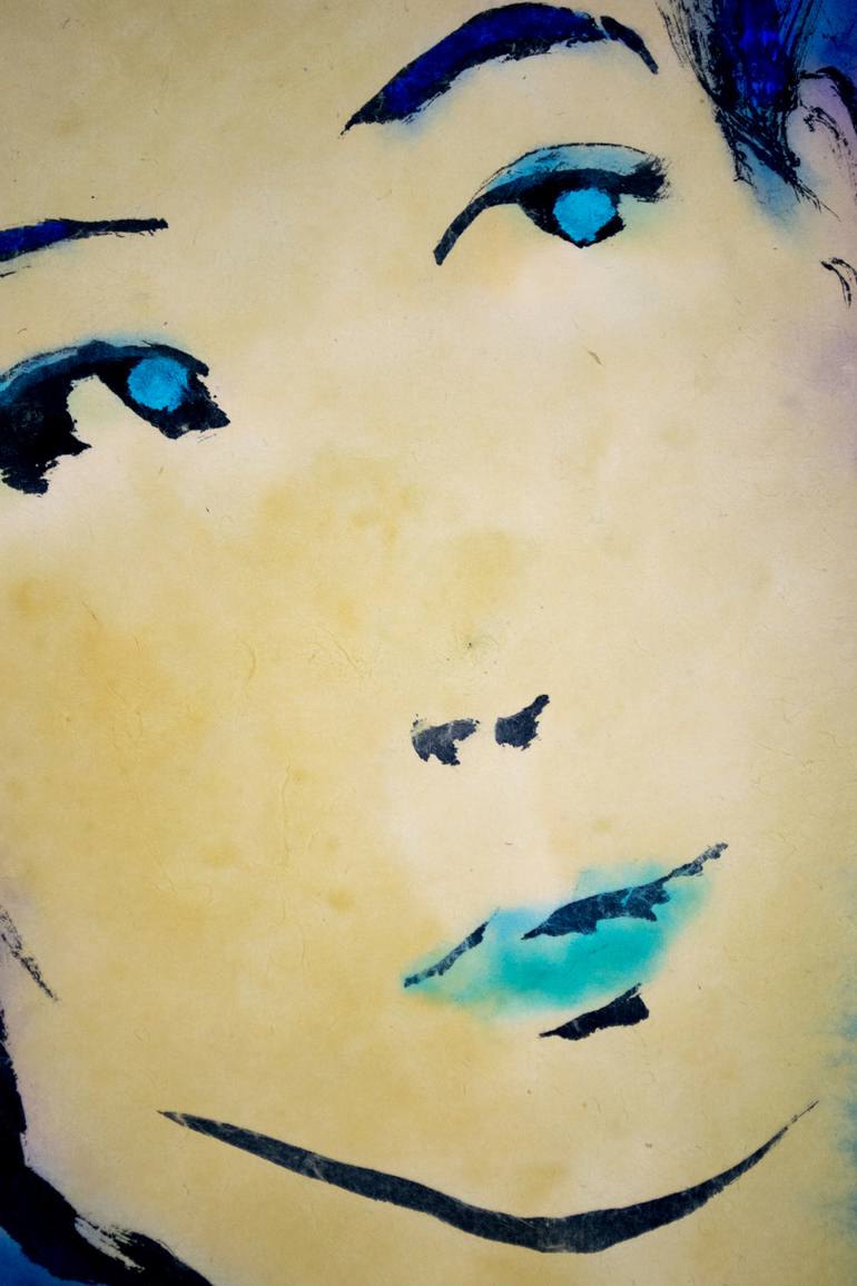 Original Expressionism Women Painting by Marcel Garbi