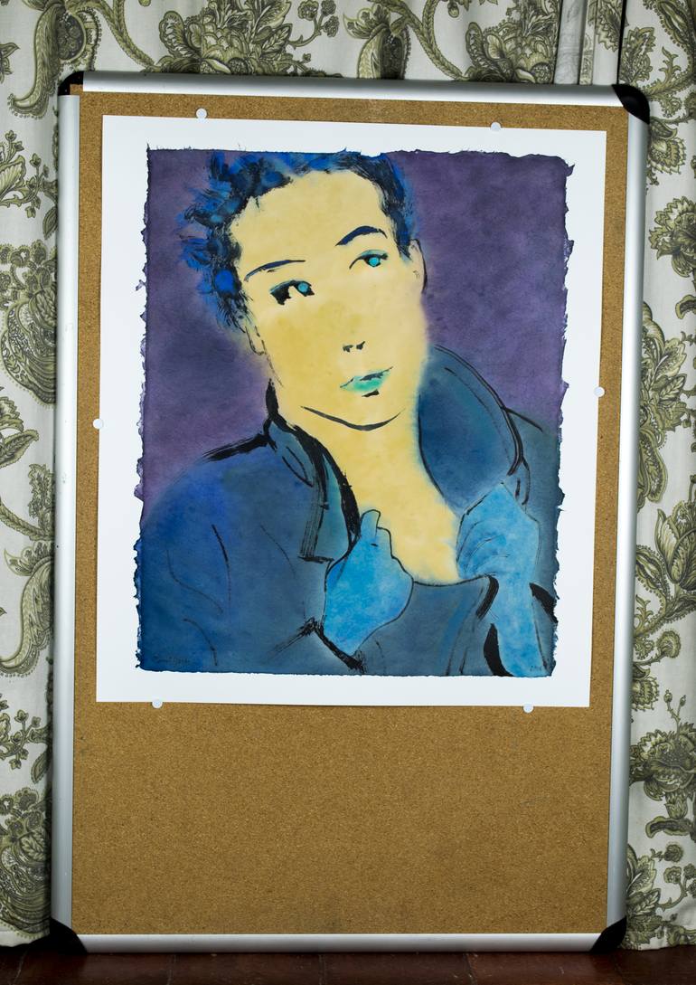 Original Expressionism Women Painting by Marcel Garbi