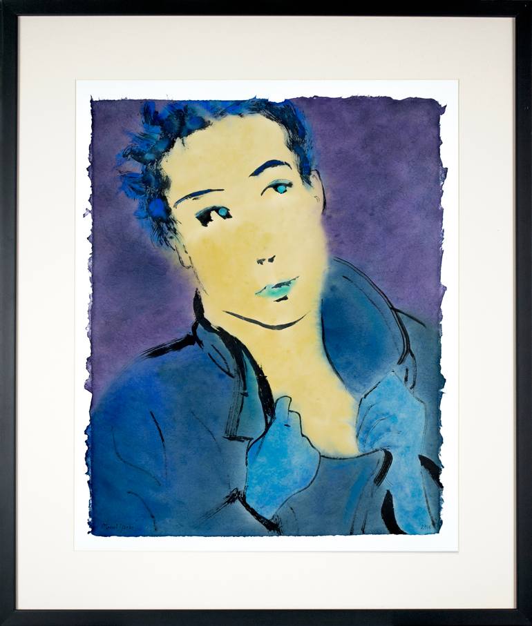Original Expressionism Women Painting by Marcel Garbi