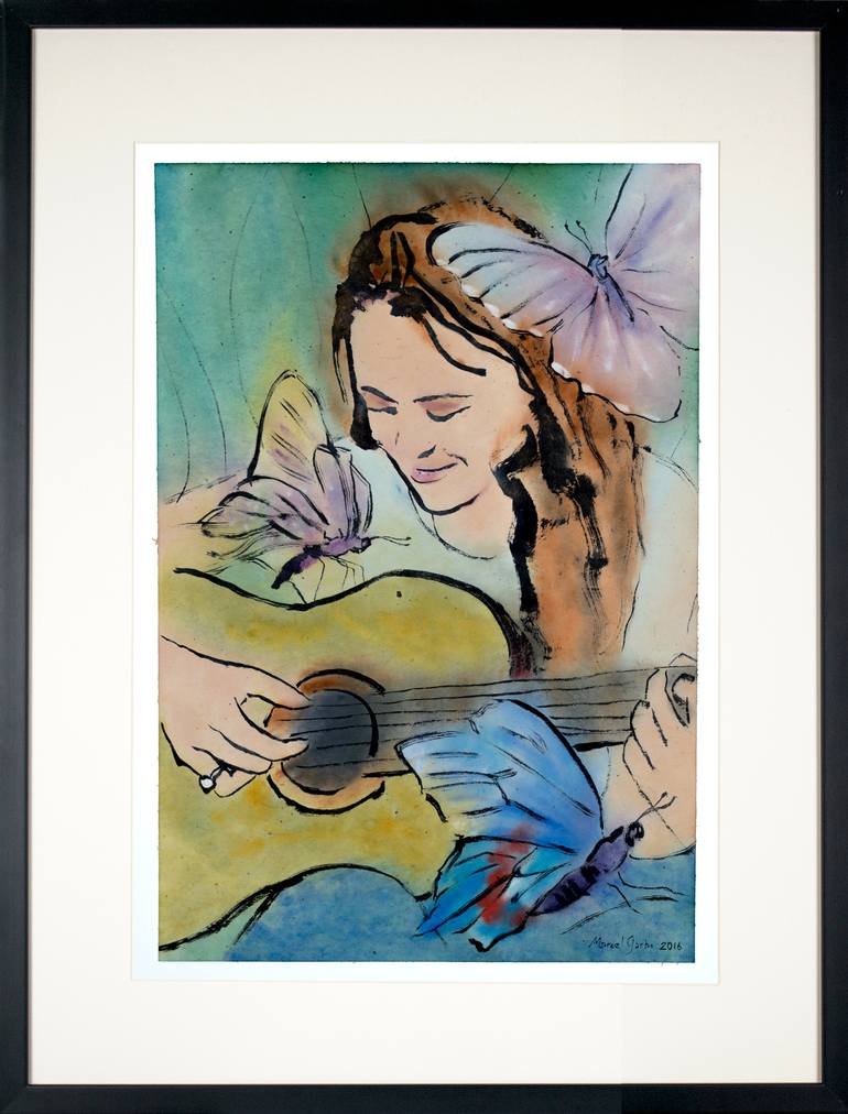 Original Expressionism Music Painting by Marcel Garbi