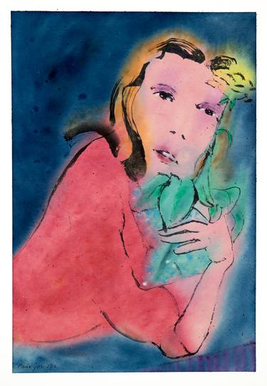 Original Expressionism Women Paintings by Marcel Garbi