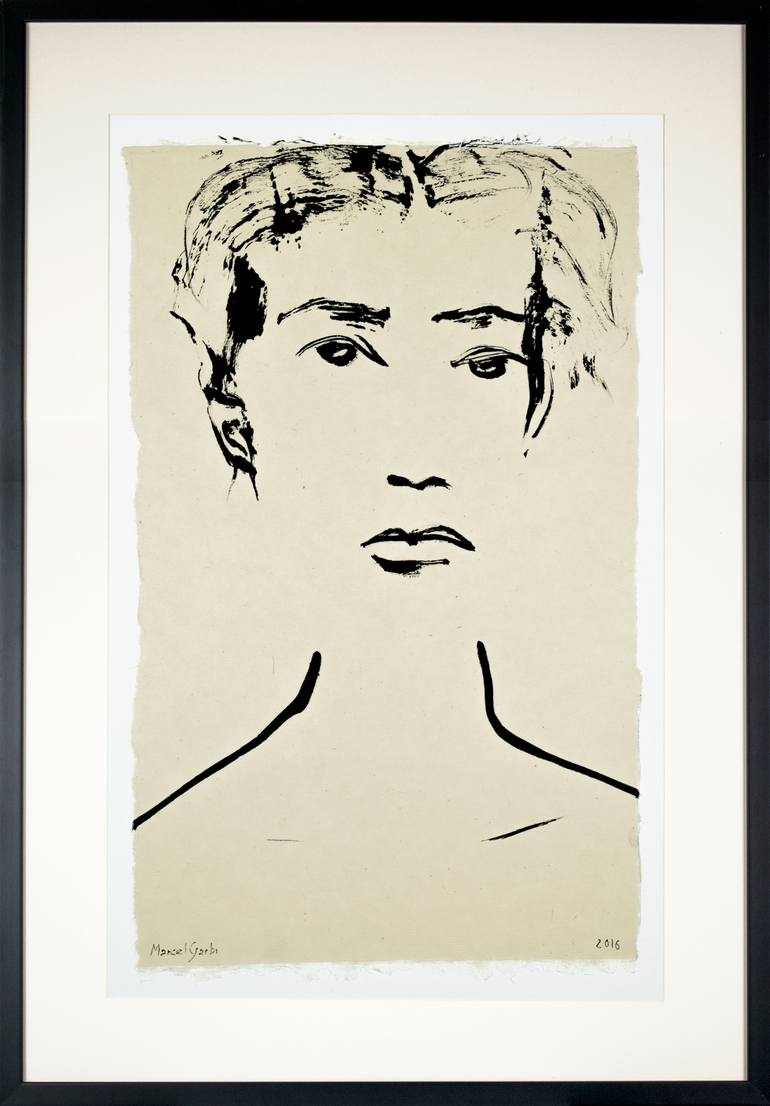 Original Portrait Drawing by Marcel Garbi