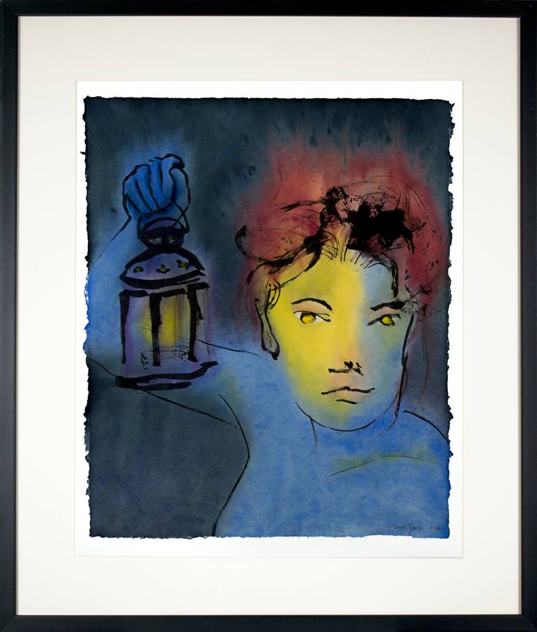 Original Expressionism Religious Painting by Marcel Garbi