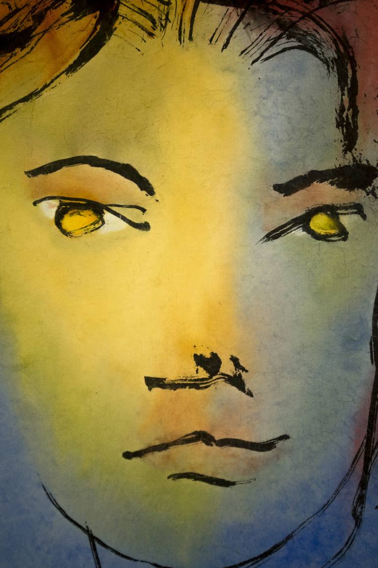 Original Expressionism Religion Painting by Marcel Garbi