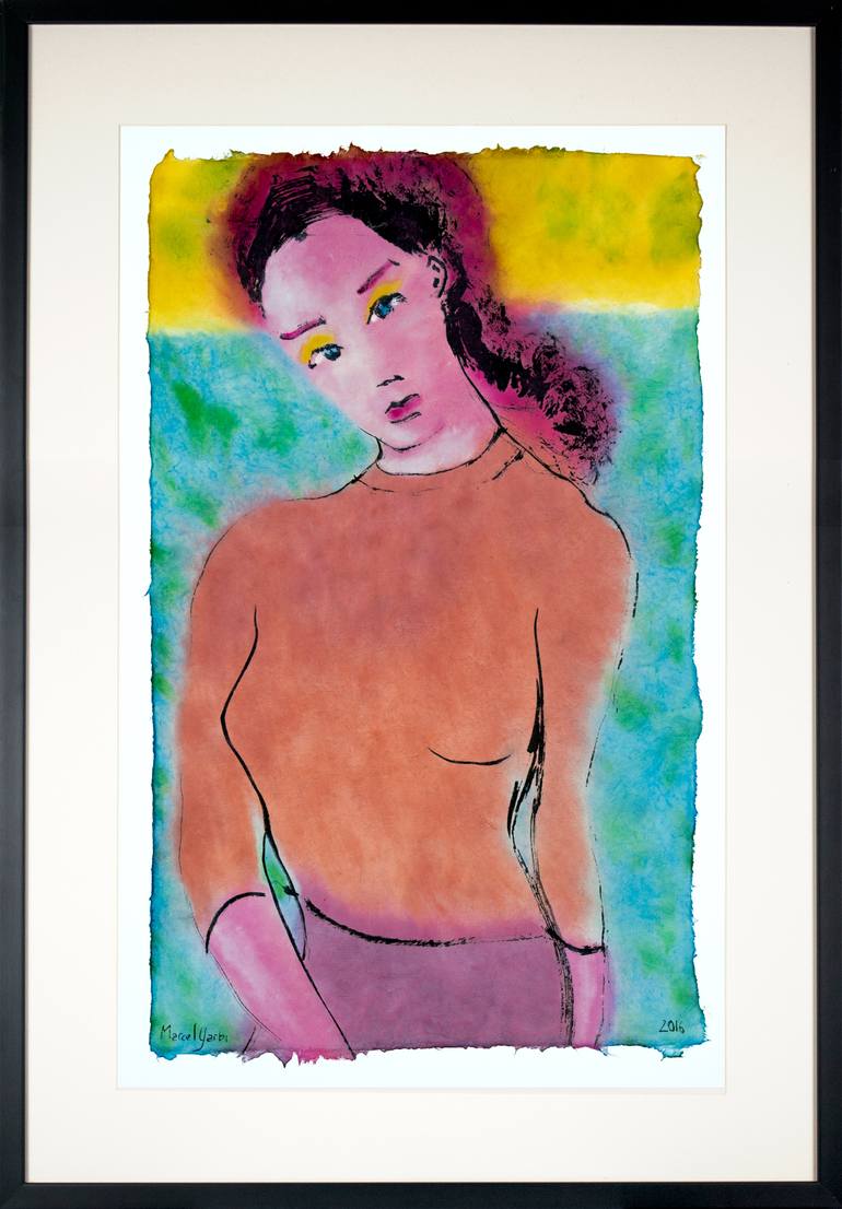 Original Minimalism Women Painting by Marcel Garbi