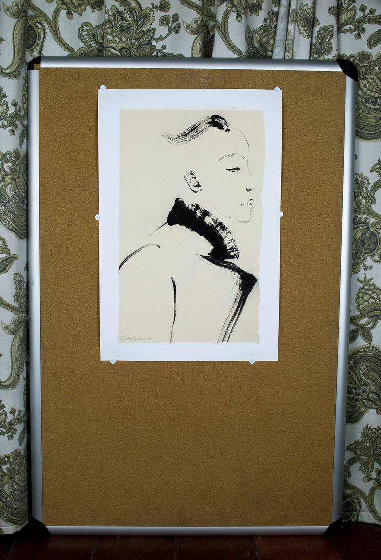 Original Minimalism Portrait Drawing by Marcel Garbi