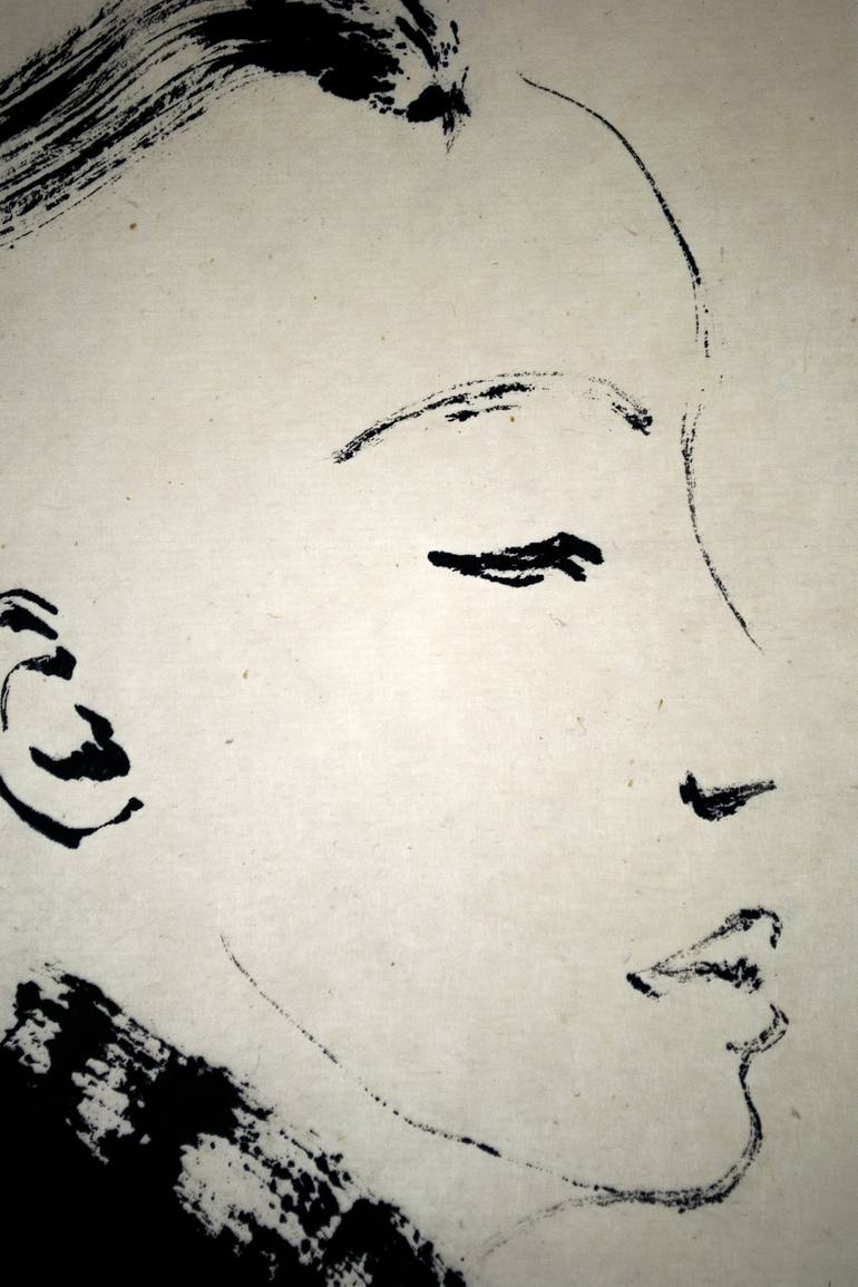 Original Minimalism Portrait Drawing by Marcel Garbi