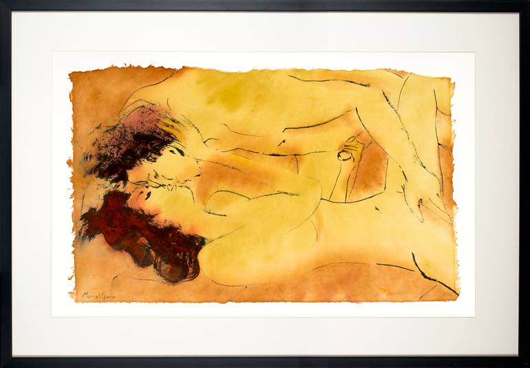 Original Minimalism Erotic Painting by Marcel Garbi