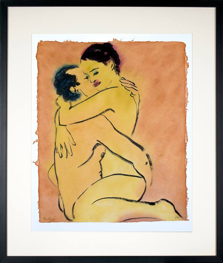 Original Minimalism Erotic Painting by Marcel Garbi