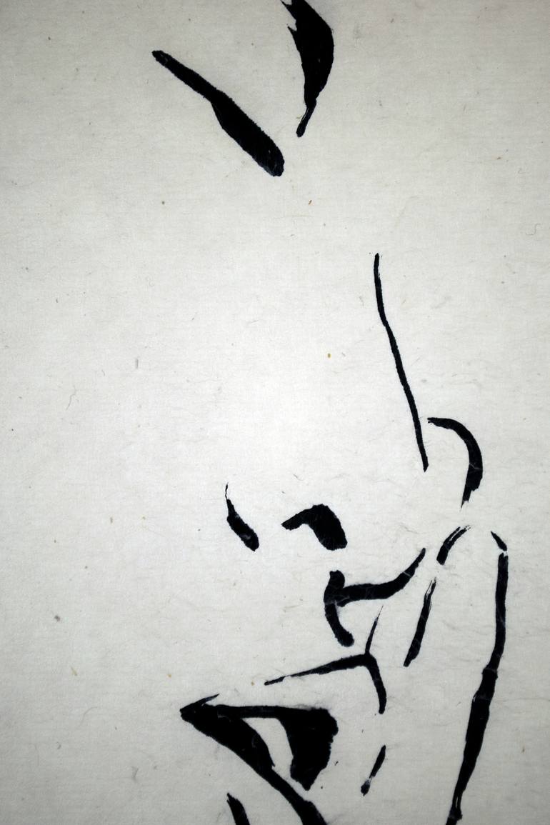 Original Minimalism Portrait Drawing by Marcel Garbi