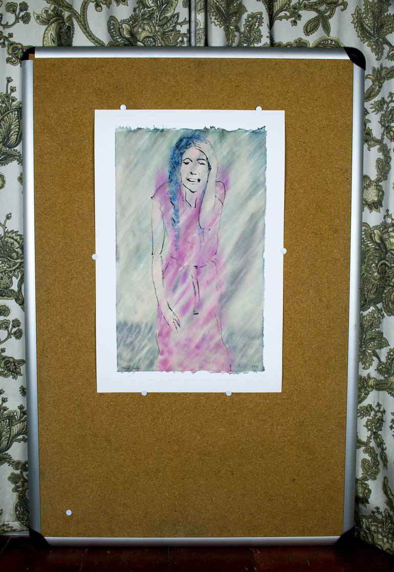 Original Expressionism Women Drawing by Marcel Garbi