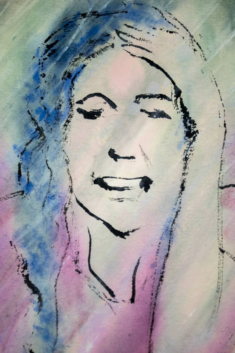Original Expressionism Women Drawing by Marcel Garbi