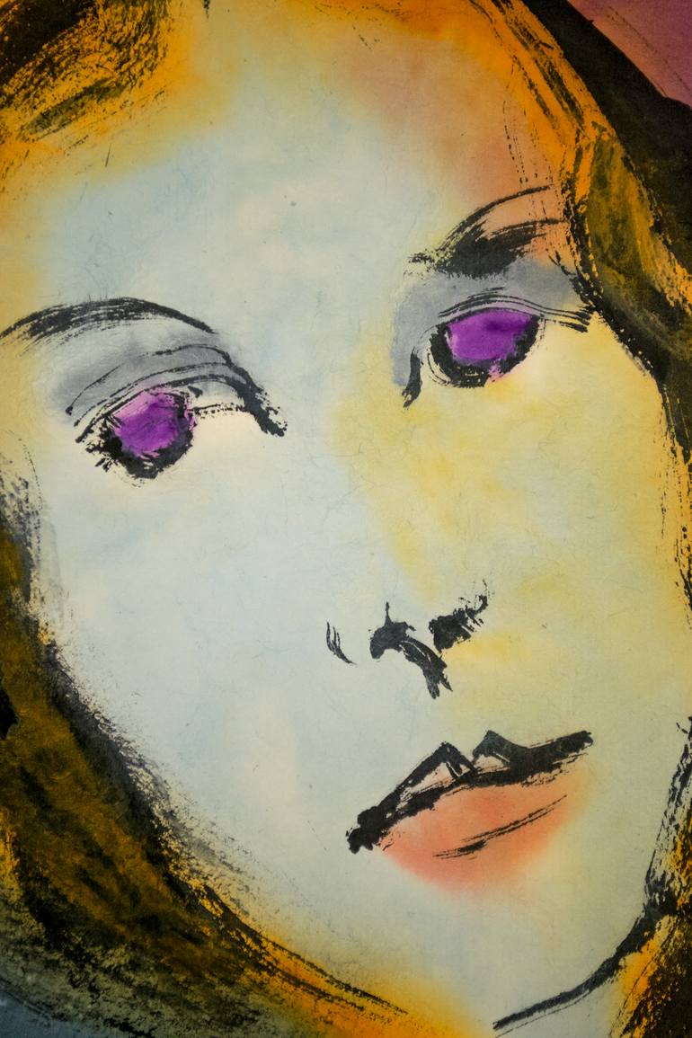 Original Expressionism People Drawing by Marcel Garbi
