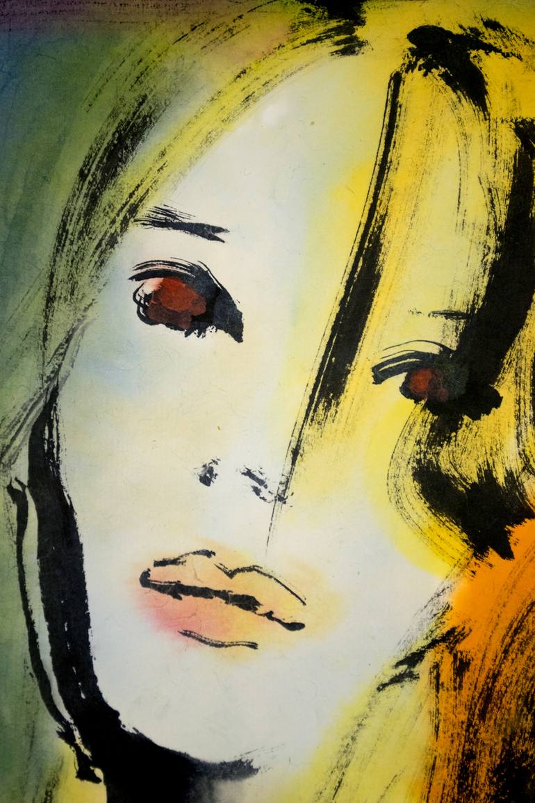 Original Expressionism People Drawing by Marcel Garbi