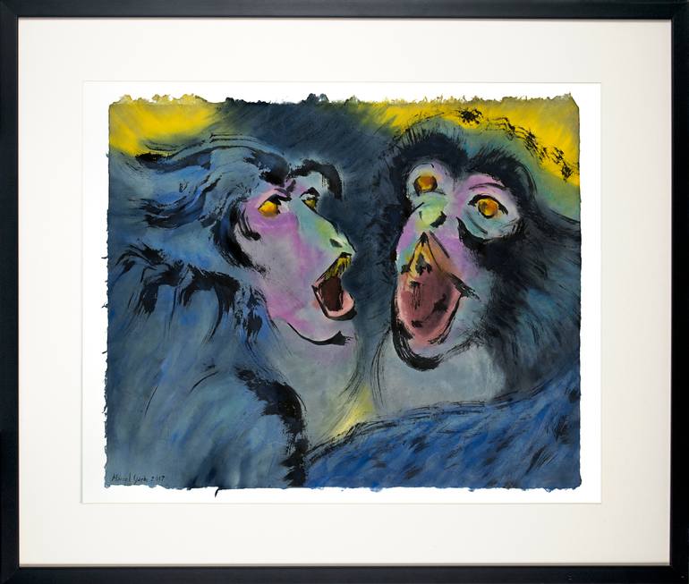 Original Expressionism Animal Painting by Marcel Garbi